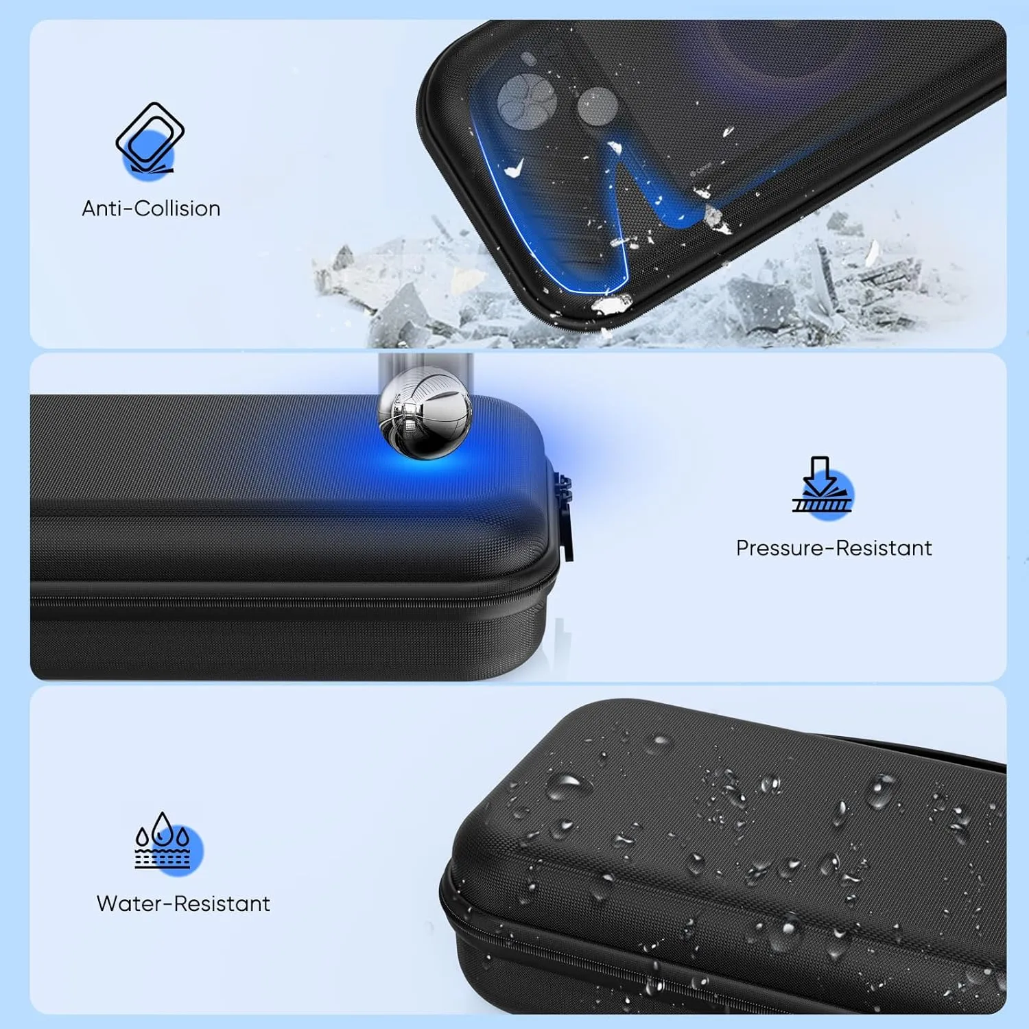 10 in 1 Accessoris Kit Compatible with PS5 Portal, Hard EVA Carry Case for Ps Portal, Soft Silicone Protective Cover, 2 HD Pack Screen Protector, 2 Cleaning Kit with 4 Thumb Grip for PlayStation Portal Remote Player