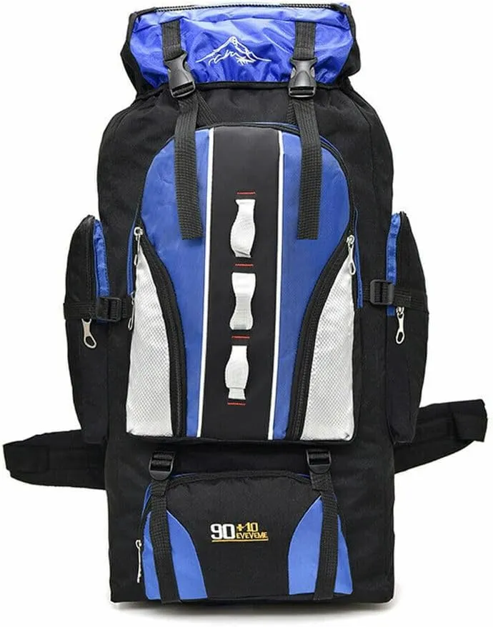 100L Camping Hiking Backpack, Tactical Army Outdoor Hiking Backpack Camping Rucksack Trekking Bag, Dark Bue-2