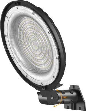150W LED Flood Dusk to Dawn Outdoor Lighting, 21000LM, 5000K, 110-277V Commercial Wall Mounted Street Yard Security Area Light Fixture with Photocell for Parking Lots, Garages, Barns, IP65 Waterproof