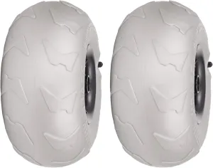 2 Pack Beach Balloon Wheels, Portable Replacement Sand Tires, Large Diameter Wide Tread Cart Tires for Slow-speed Kayak Dolly, Canoe Cart and Buggy (9" 88LBS Capacity)