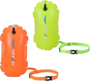2 Pack Swim Buoy Float, Pool Floats Adult, Swimming Bubble Safety Float with Adjustable Waist Belt