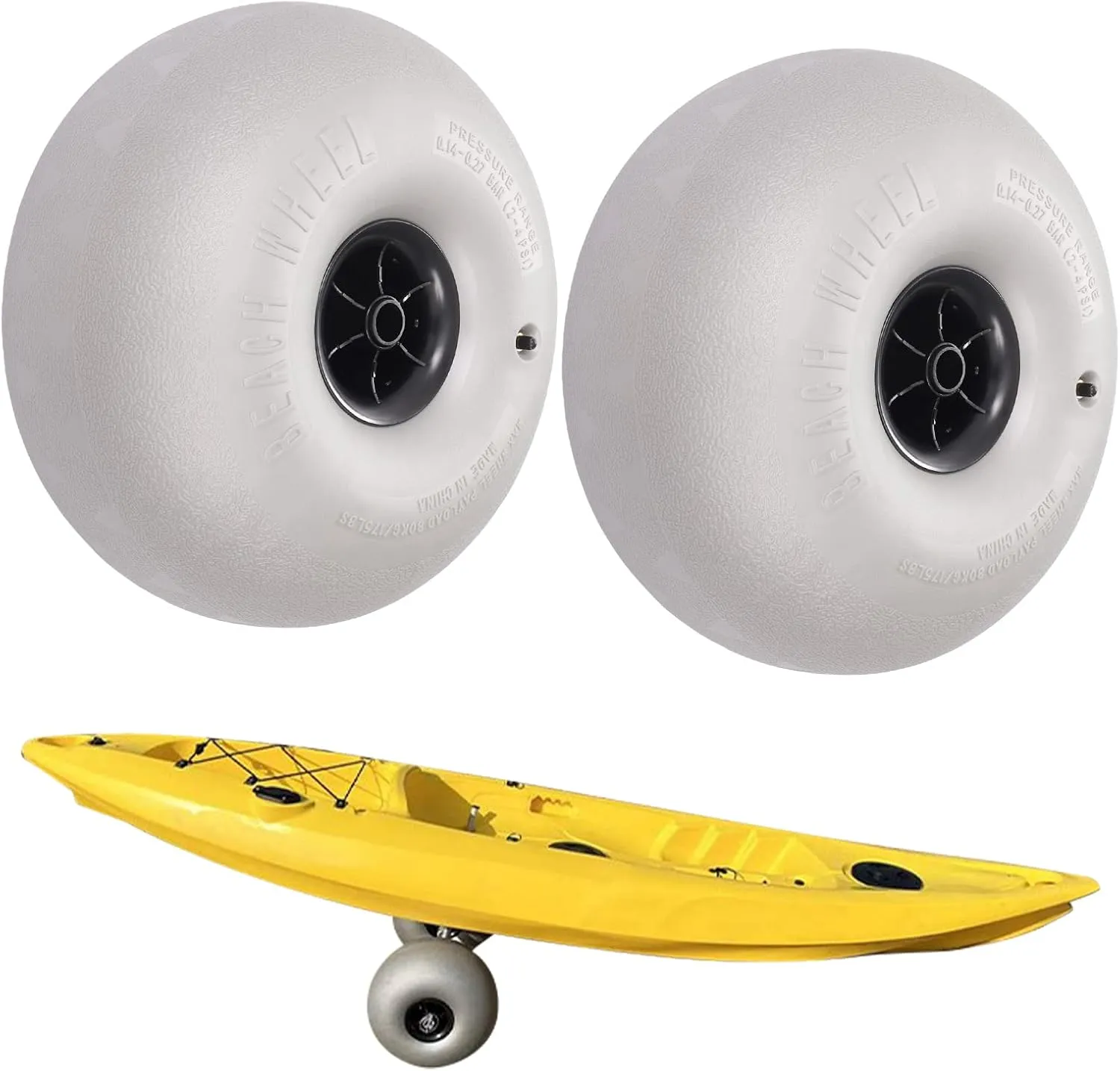2 Pcs Sand Tires Beach Tires 16 Inch Replacement Balloon Wheels for Kayak Dolly Canoe Carts Buggy