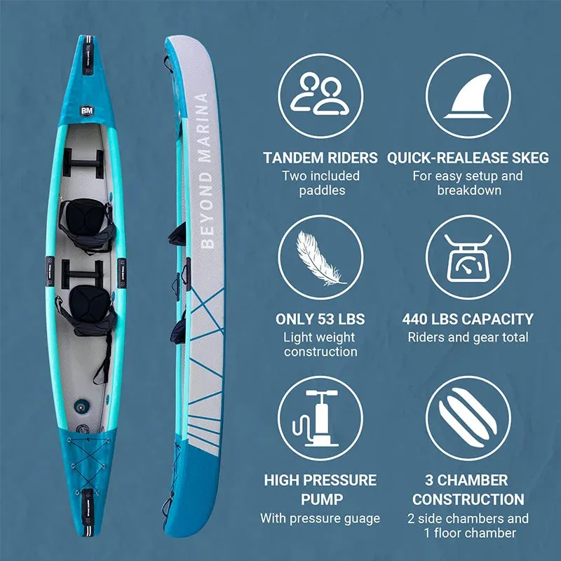 2 Person Inflatable Fishing Canoe