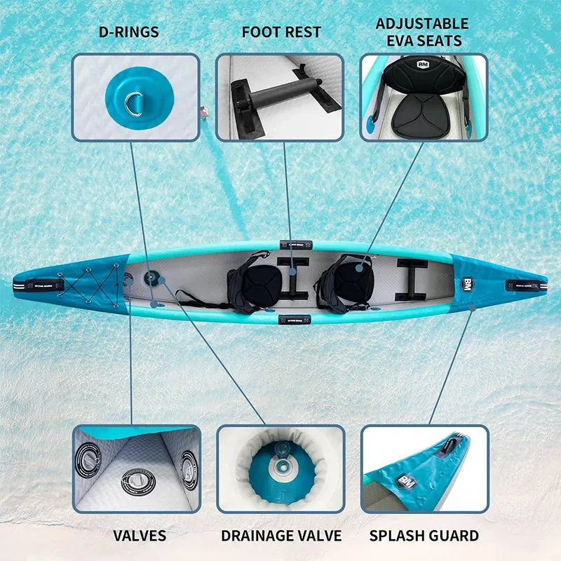 2 Person Inflatable Fishing Canoe