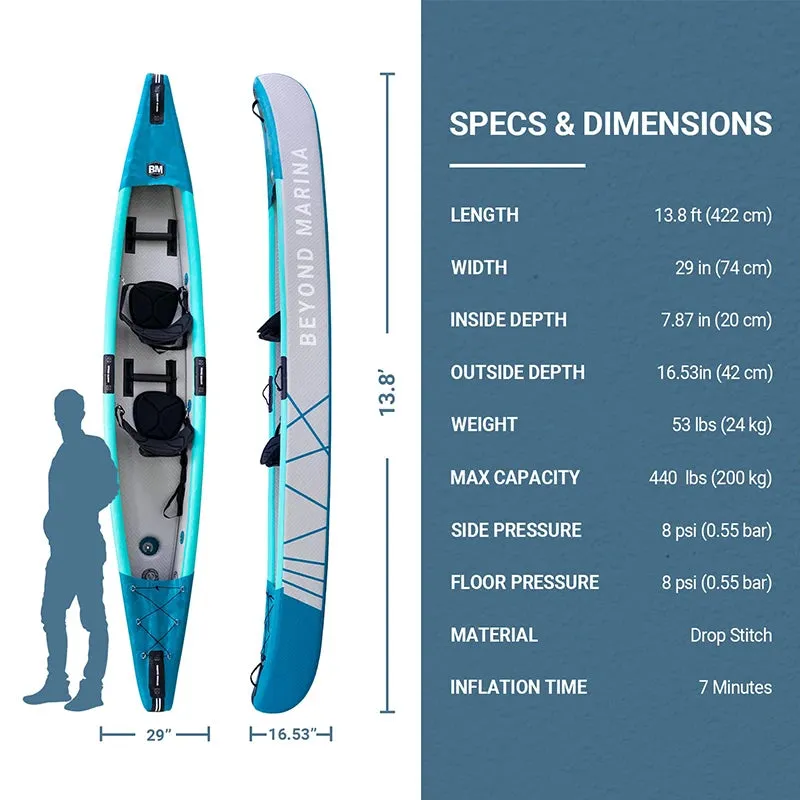 2 Person Inflatable Fishing Canoe