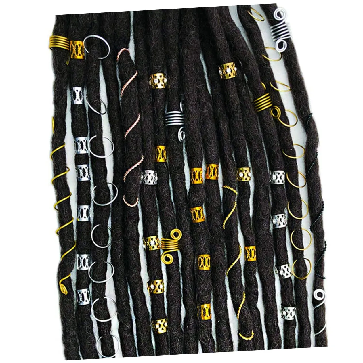 2 Sets Hair Buckle Sets Braiding Rings for Dreadlocks Easy Diy Jewelry Stylish Hair Accessories