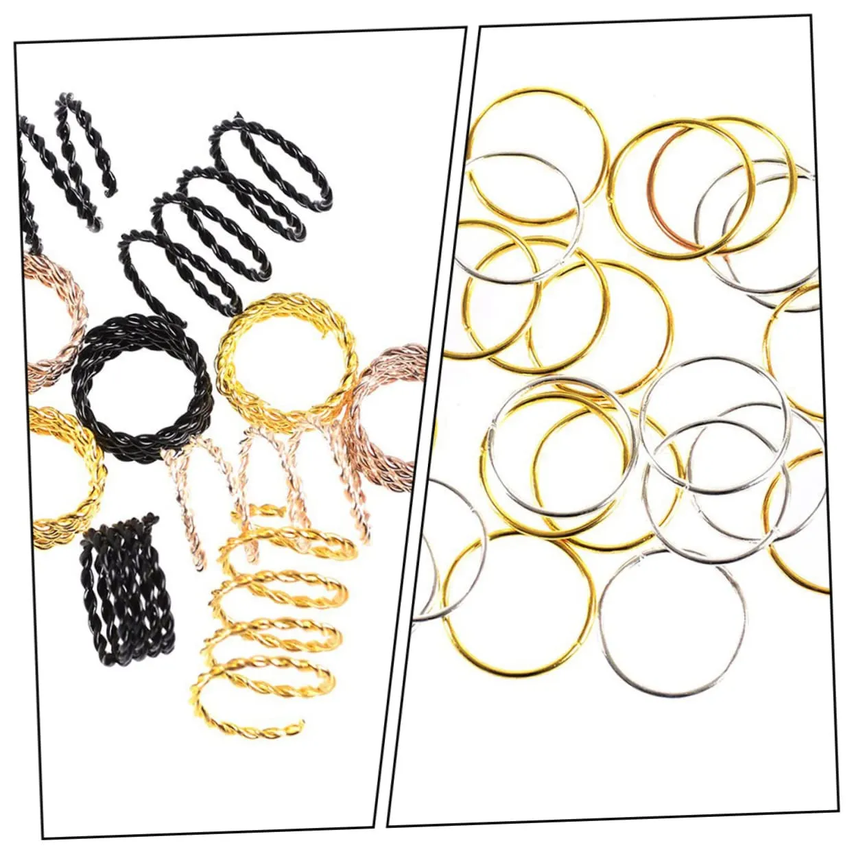 2 Sets Hair Buckle Sets Braiding Rings for Dreadlocks Easy Diy Jewelry Stylish Hair Accessories