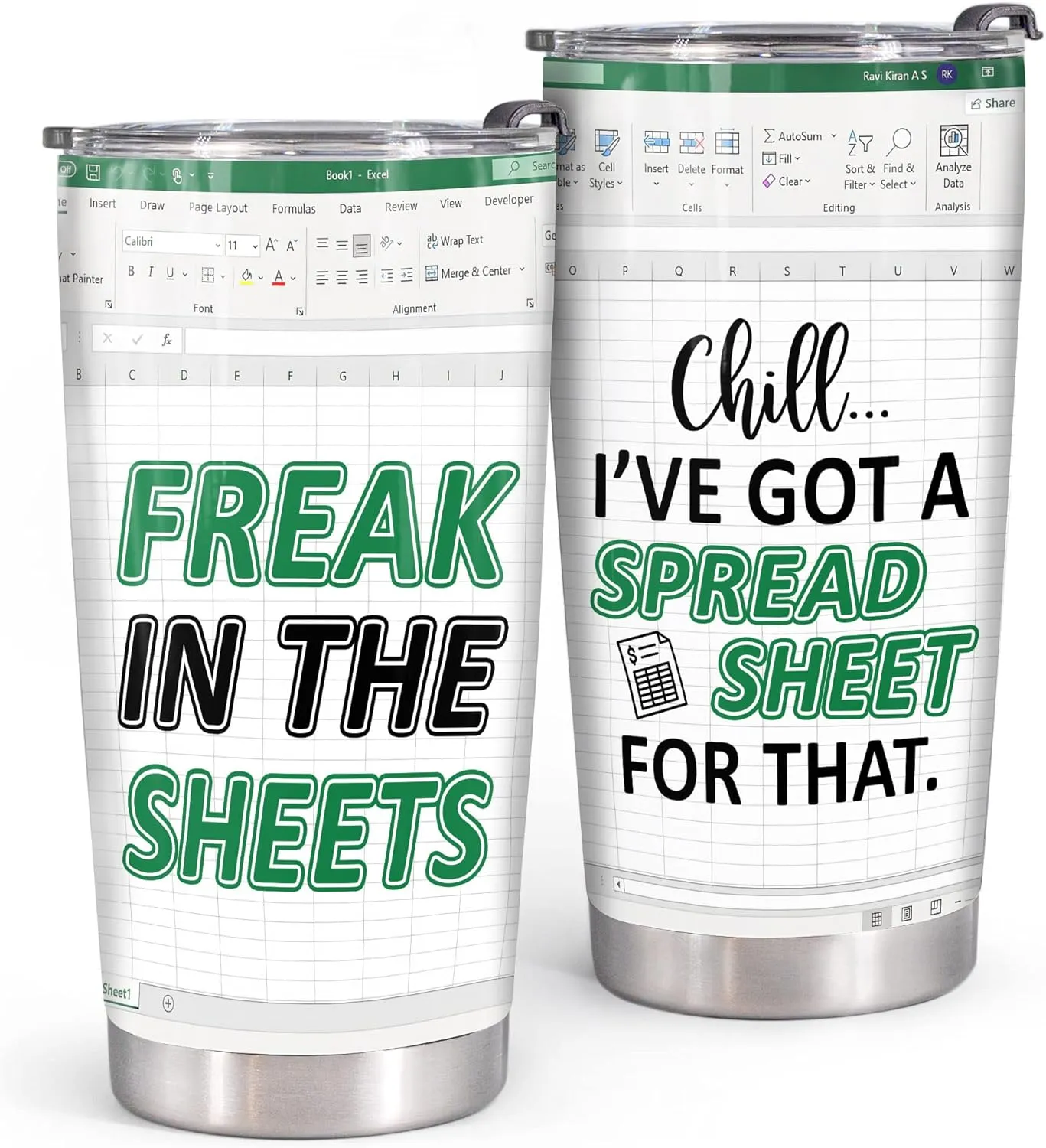 20oz Accountant Tumbler With Lid Accountant Gifts For Women Men Excel Freak In The Sheets Mug – Funny Gifts For Accountant Coworkers CPA CFO Spreadsheets Funny Accountant Excel Mug Travel Coffee Cup