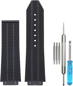 25mm Big Bang Rubber Strap Compatible with Hublot Big Bang Watch Strap Sports Waterproof Replacement Bracelet