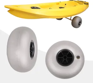 2Pcs Balloon Wheels, 10" Replacement Beach Cart Tires Big Beach Sand Tires for Kayak Dolly Canoe