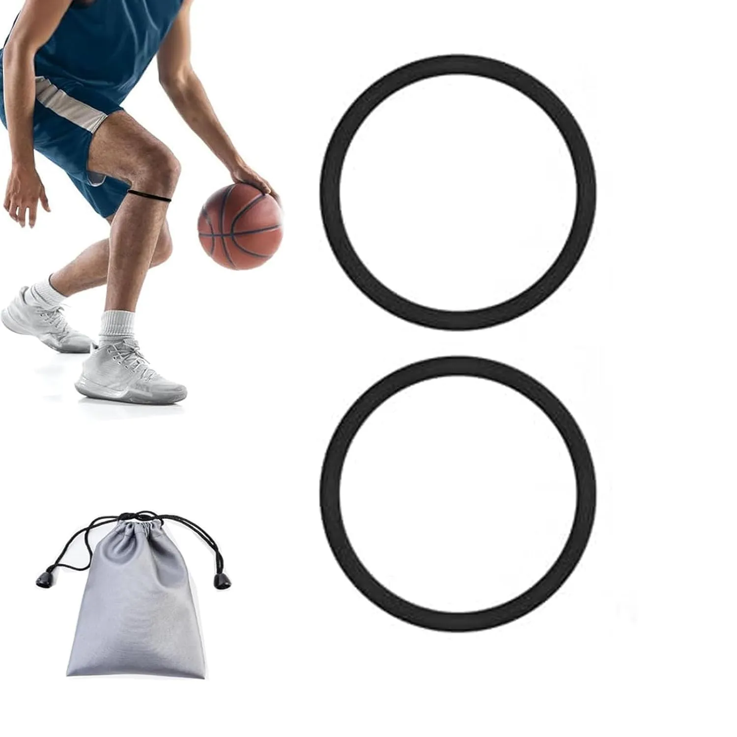 2PCS Patella Band for Knee Pain Relief, Patellar Tendon Support Strap for Tennis, Running, Basketball, Breathable & Lightweight for Women and Men, Comes with Waterproof Bag (1Pc)