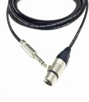 3 Foot Neutrik NC3FXX Female XLR to Neutrik Rean NYS228 1/4 Inch (6.35mm) TRS Balanced Pro Audio Cable by Custom Cable Connection