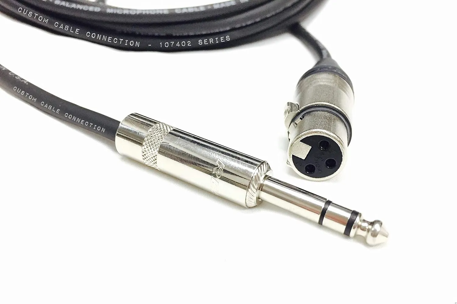 3 Foot Neutrik NC3FXX Female XLR to Neutrik Rean NYS228 1/4 Inch (6.35mm) TRS Balanced Pro Audio Cable by Custom Cable Connection