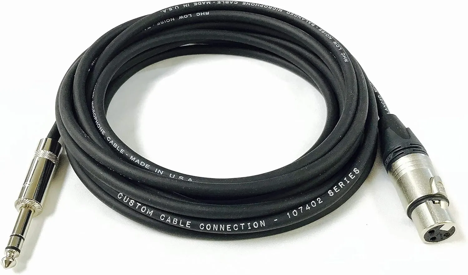 3 Foot Neutrik NC3FXX Female XLR to Neutrik Rean NYS228 1/4 Inch (6.35mm) TRS Balanced Pro Audio Cable by Custom Cable Connection