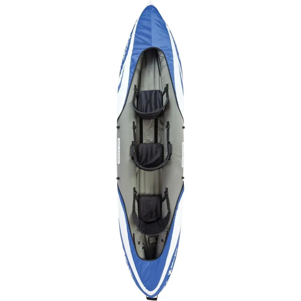 3 Person Inflatable Kayak with Adjustable Seats