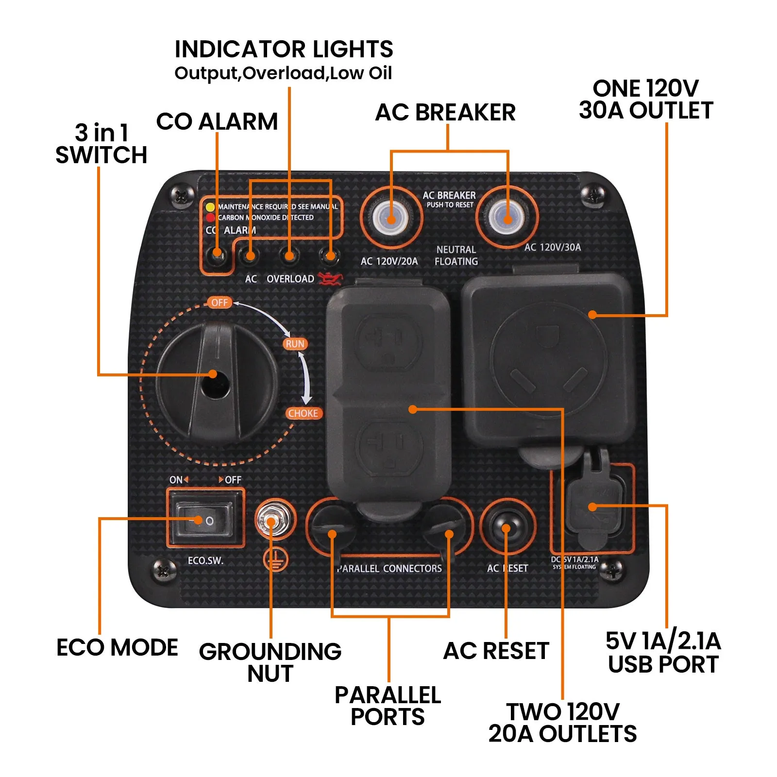 3.5KW Ultra Quiet Compact Portable Suitcase Inverter Generator Lightweight-Prohibited Platform-Amazon