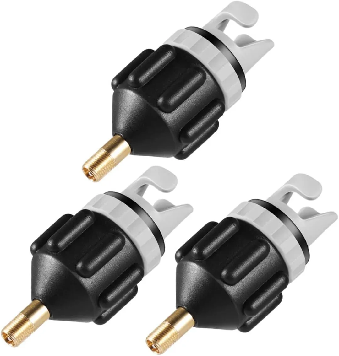 3pcs Inflatable Adaptor for Sup and Kayak Air Pumps Standard Air Adapter with Strong Sealing and Leakage Design and for Long Term Use
