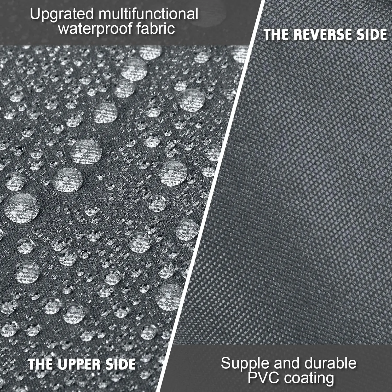 4 Set Patio Cushion Covers Replacement Water UV Resistant Outdoor Cushion Slipcovers with Zipper Chair Seat Cushion Covers for Outdoor Furniture (Dark Gray,24 x 20 Inch, 24 x 24 x 4 Inch)