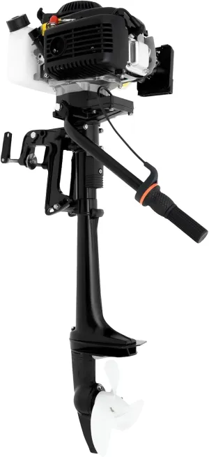 4 Stroke 4HP Outboard Motor, Single Cylinder Outboard Motor Short Shaft, Manual Start Clutch Boat 55cc Engine with CDI Ignition & Air-cooling System for Kayak, Inflatable Boats, Outboard Boats