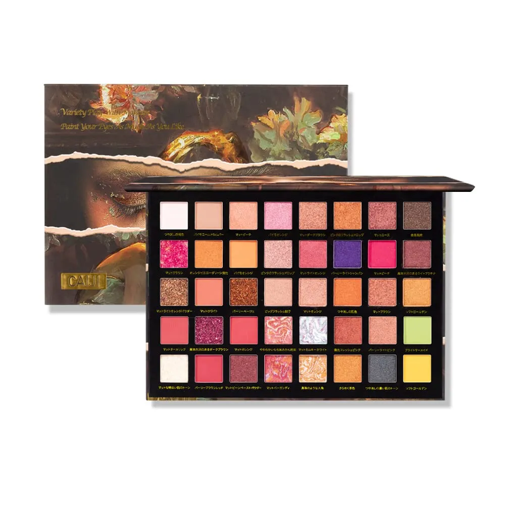 40 Colors Eyeshadow Palette Matte Shimmer Glitter Ultra Pigmented Long Lasting Makeup Eyeshadow Powder Waterproof Eye Shadow Palette Cosmetics Makeup Kit Christmas Party Essentials