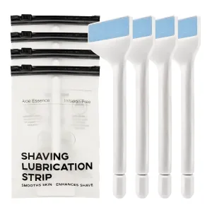 40 Uses Solid Shave Lubrication Bar for Men - Razor-Style Bladeless Applicator with Aloe Vera, Travel Size Cut Protection for Sensitive Skin, TSA-Friendly Reusable Shaving Stick (4-Pack)