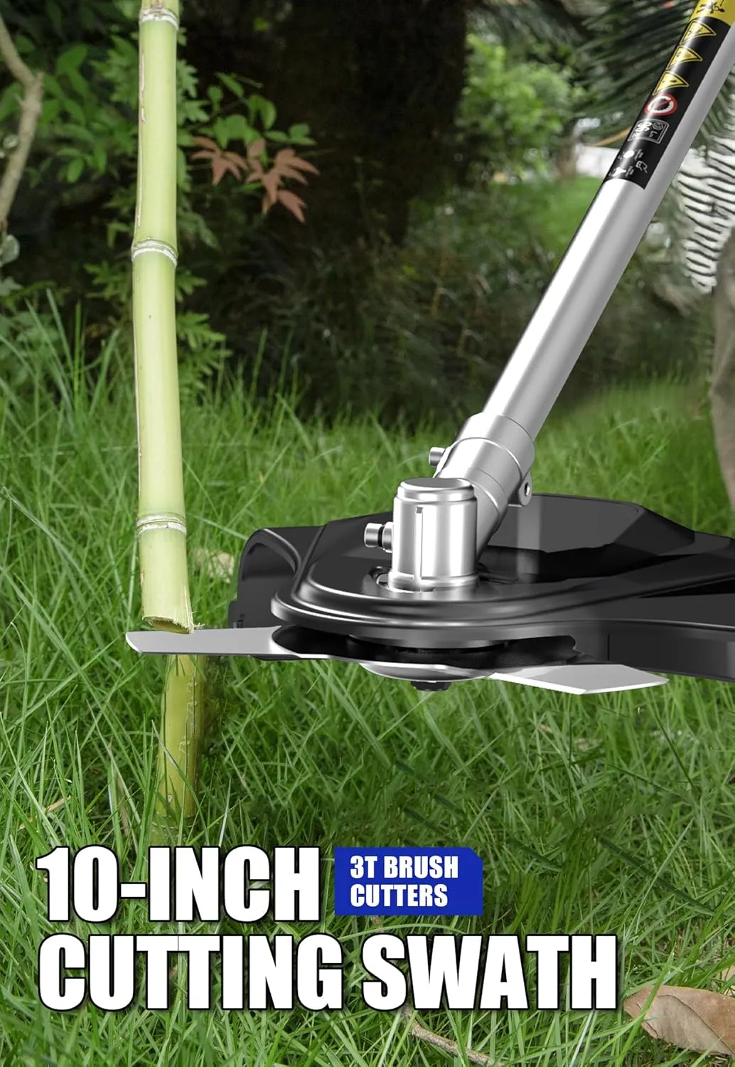 40V Cordless Weed Wacker, String Trimmer/Edger, Pole Saw, Hedge Trimmer and Brush Cutter Blade, Attachment Capable 4-in-1 Multi-Tool Kit with 2 * 20V 4Ah Battery and 1*Charger