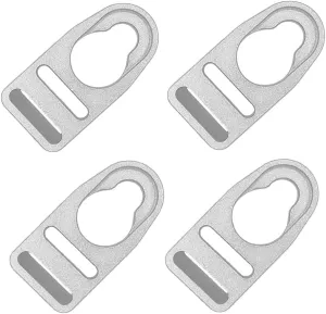 4Pack Aluminum Kayak Seat Strap Clips Replacement Straps Seat Buckles Repair Clips for Lifetime and Emotional Kayak Button Type Seat Strap Kayak Accessories