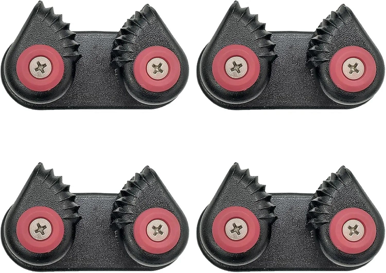 4pcs Cam Cleats, Kayak Cam Cleat Marine Aluminum Anchor Rope Lock Marine Cam Cleat Sailing Sailboat Kayak Canoe Dinghy Accessories Sailing Fast Entry Sailboat Equipment for Sailboat Canoe Sailing