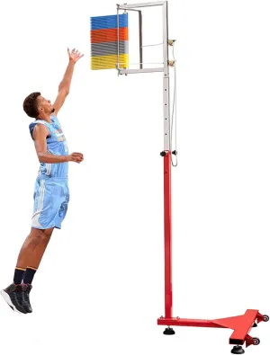 5.57-11.8 ft Jump Measurement Tester with Pull Cord Reset,Floor Standing Vertical Jump Height Exercise Device,Vertical Jump Measure Stick Pole Tool for Dunk Training Aid