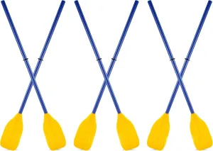 6 Pcs Boat Oars Kayak Paddles PVC Detachable Canoe Paddle, Ribbed French Oar for Inflatable Boat Water Marine Sports Rubber Dinghy
