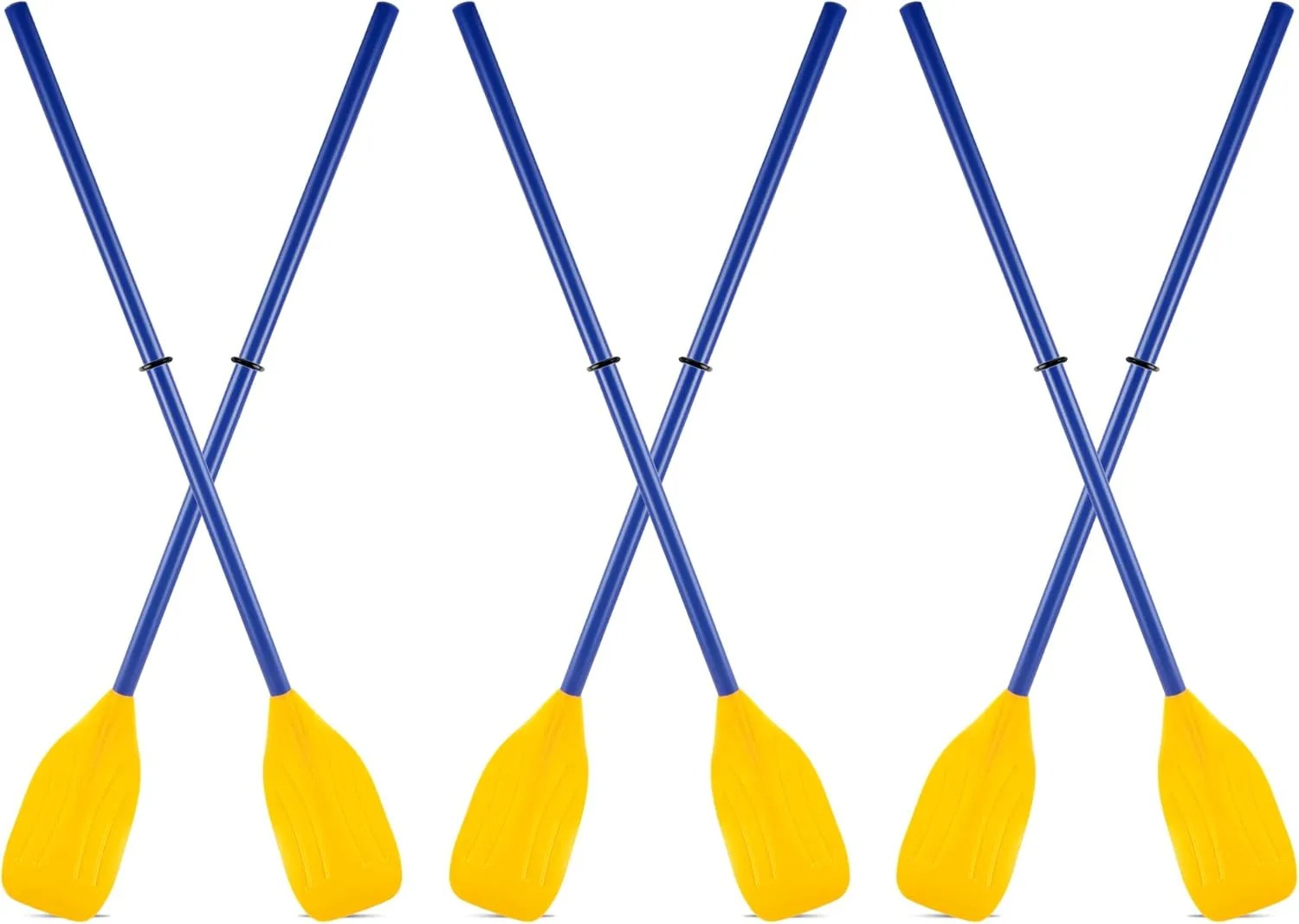 6 Pcs Boat Oars Kayak Paddles PVC Detachable Canoe Paddle, Ribbed French Oar for Inflatable Boat Water Marine Sports Rubber Dinghy
