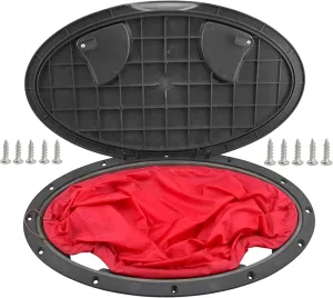 6/8/9 Inch Round Hatch Cover Deck Plate ABS Accessories Hatch Cover with Red Waterproof Bag for Kayak Boat Fishing Rigging