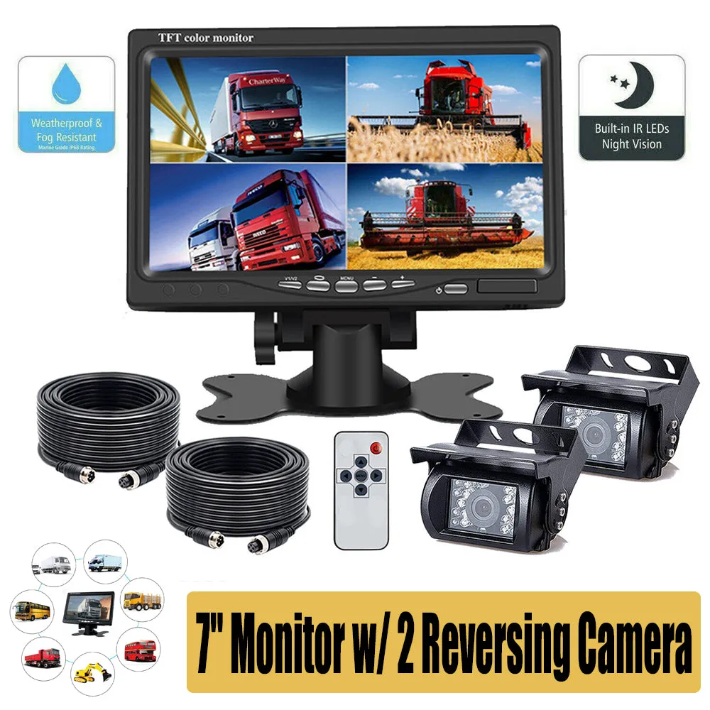 7'' Waterproof Monitor Reversing  Kit For Truck Caravan-TAS_Metro