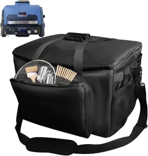 840D Thickened Grill Carry Bag for Ninja Woodfire Outdoor Grill,Fits Ninja Smoker OG800 900 Series.Three-Layer Thickened Material,Three Ways to Carry and Thickened Handle,Grill Accessories（Bag Only）