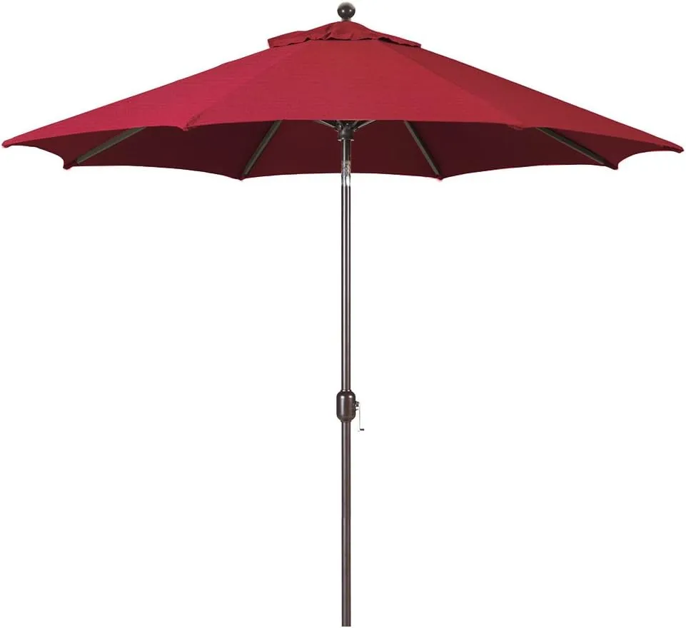 9-Foot (Model 737) Deluxe Auto-Tilt Umbrella with Antique Bronze Frame and Sunbrella Fabric Burgundy (Includes Extended Frame Warrantee)