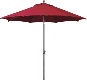 9-Foot (Model 737) Deluxe Auto-Tilt Umbrella with Antique Bronze Frame and Sunbrella Fabric Burgundy (Includes Extended Frame Warrantee)
