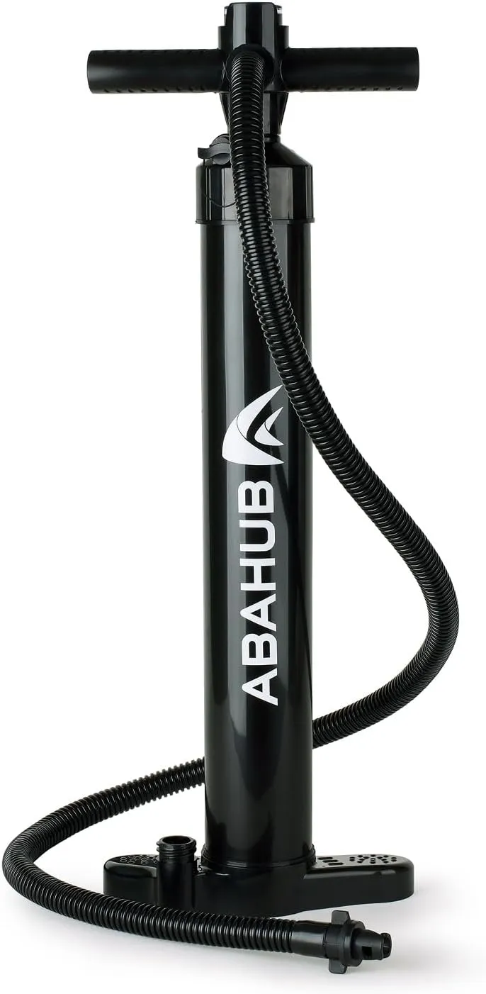 Abahub SURF Hand Pump for Inflating Stand Up Paddleboards，Inflatable Paddle Boards， or Kayaks - Dual Action High Pressure Pump with Gauge