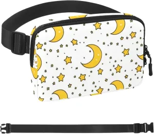 Aesthetic Stars and Moon-1487 Belt Bag for Men and Women Fanny Pack,Belt Bag with Adjustable Strap,Fashion Crossbody Everywhere Belt Bag for Travel Outdoors Running Hiking