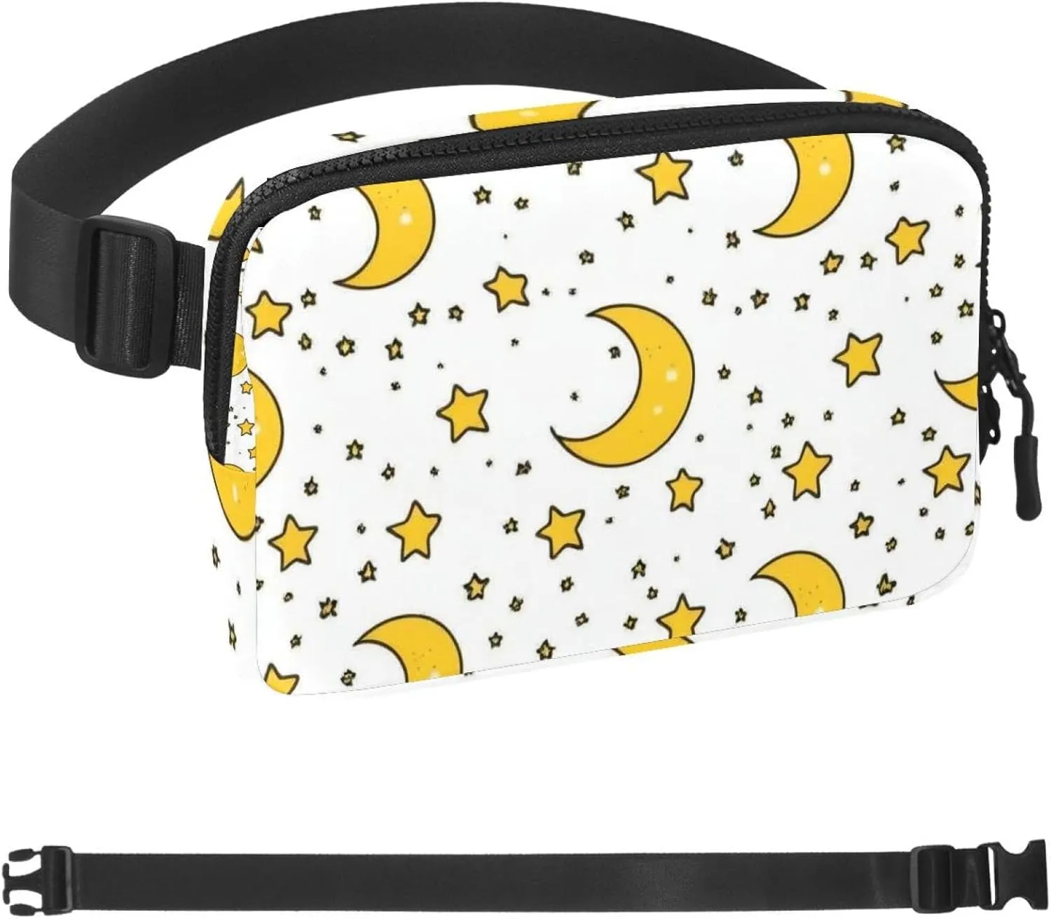 Aesthetic Stars and Moon-1487 Belt Bag for Men and Women Fanny Pack,Belt Bag with Adjustable Strap,Fashion Crossbody Everywhere Belt Bag for Travel Outdoors Running Hiking