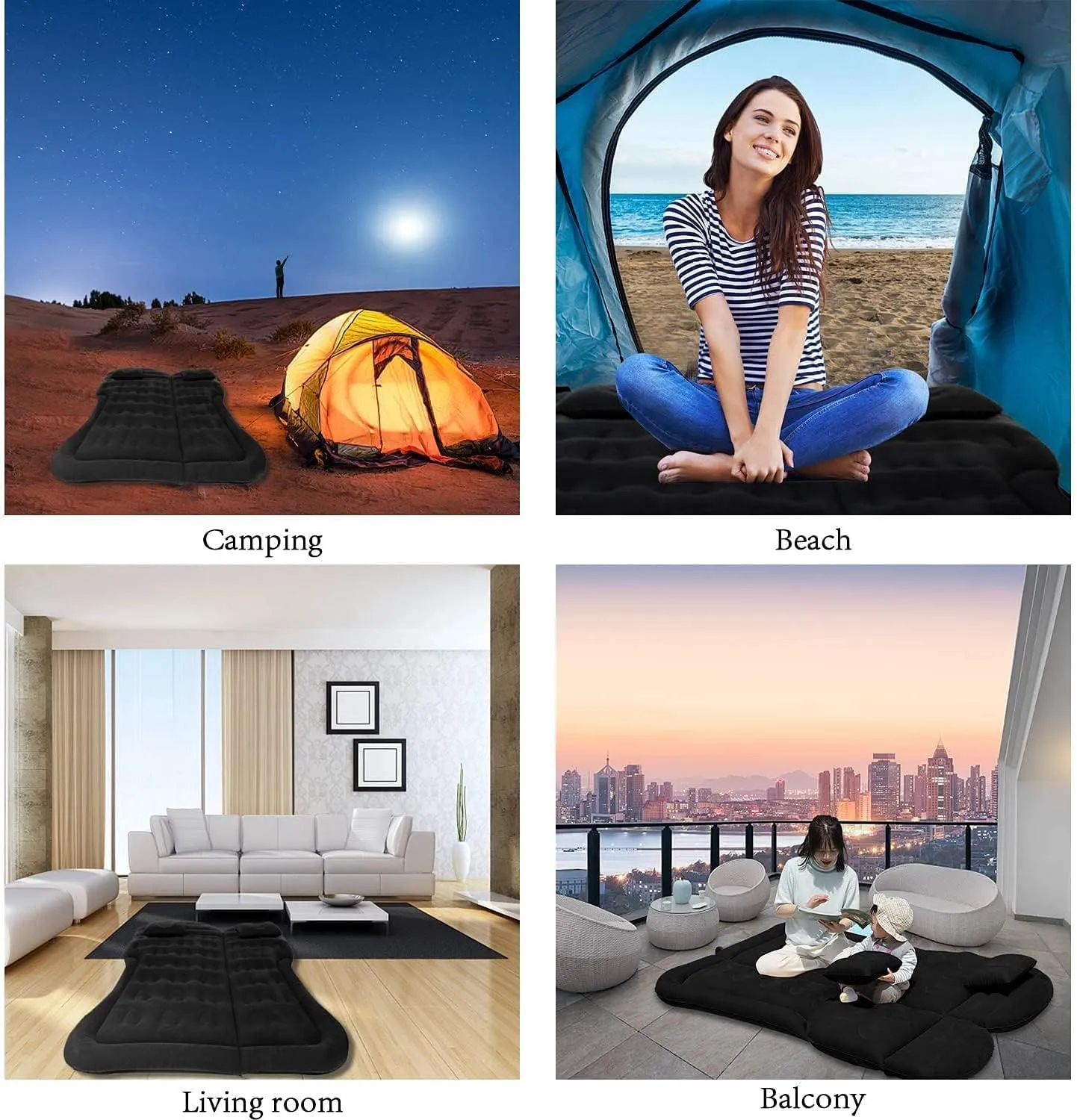 Air Mattress for 2021 2022 2023 2024 Chevy Tahoe, car air Mattress Portable car Mattress for Travle and Camping Car Air Bed,Black