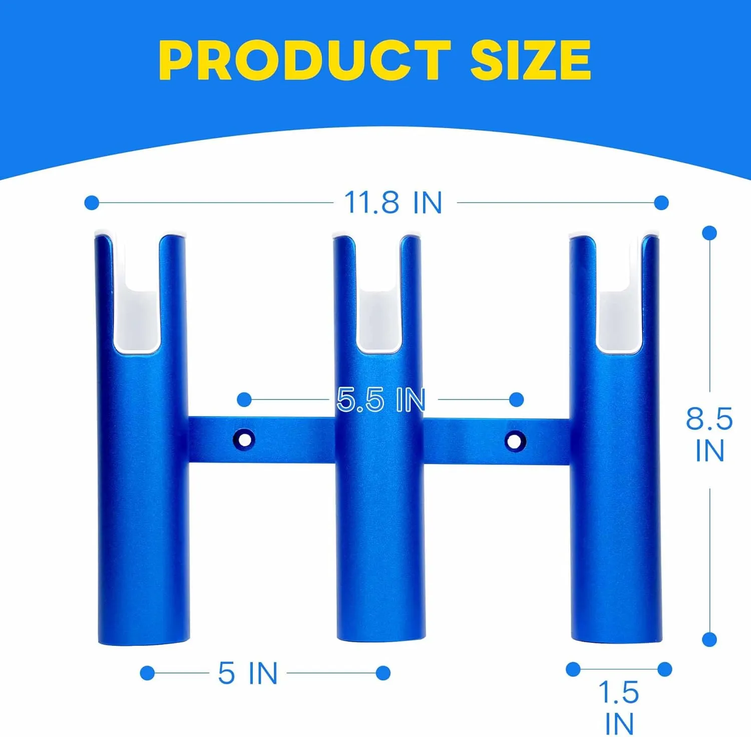 Aluminium Fishing Rod Holders for Boat, Wall-Mounted Fishing Pole Roof Rod Rack,Surf Fishing Rod Holder for Truck, Boats & Yacht