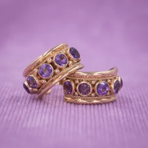 Amethyst Half-Hoops c1950