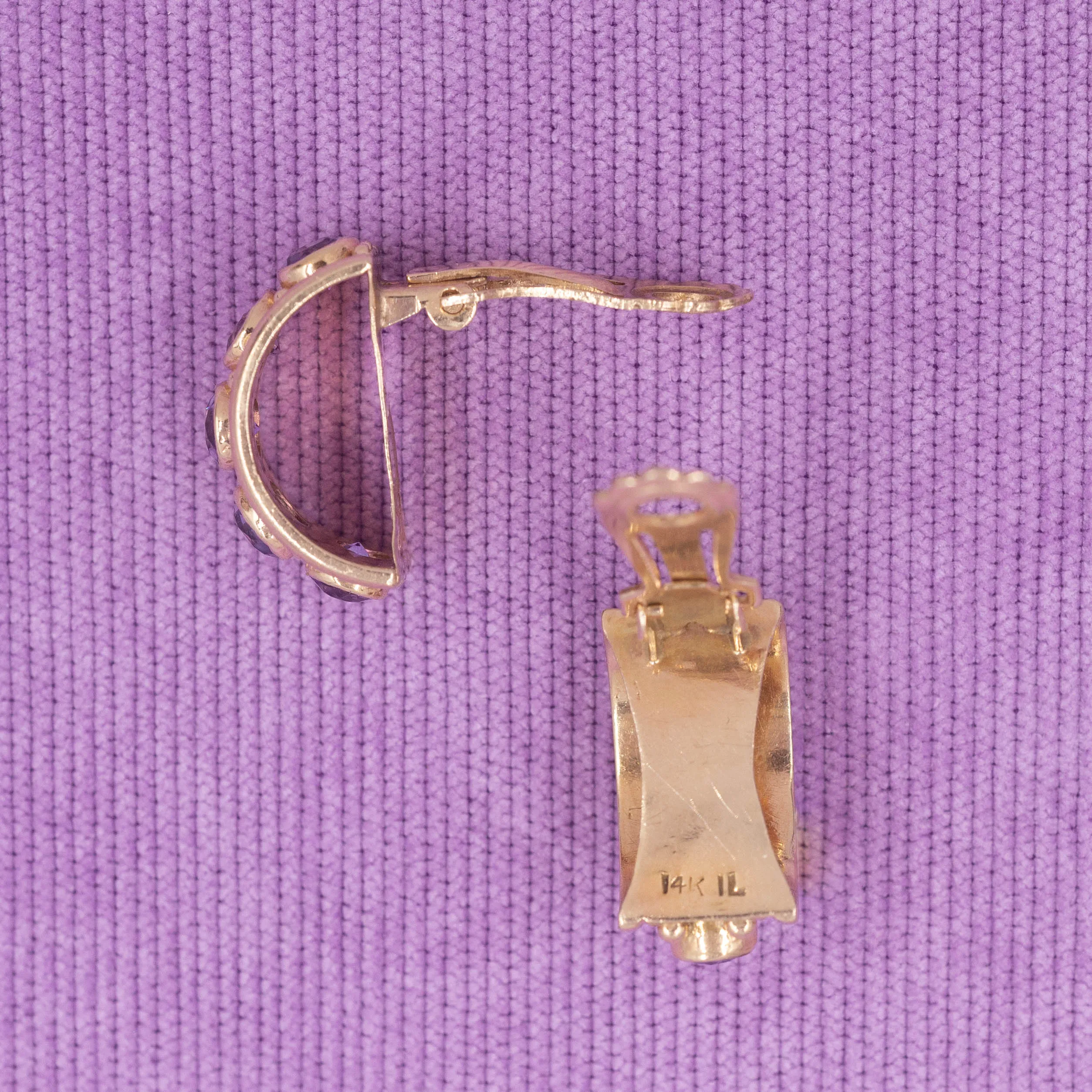 Amethyst Half-Hoops c1950