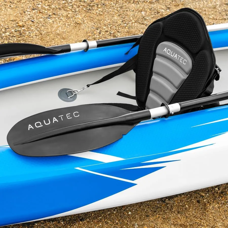 AQUATEC Inflatable Kayaks – Professional & Intermediate Options, Single or Tandem (Double) Seats - Complete with Seats, Paddles, & Accessories – Ideal for Adventure Enthusiasts