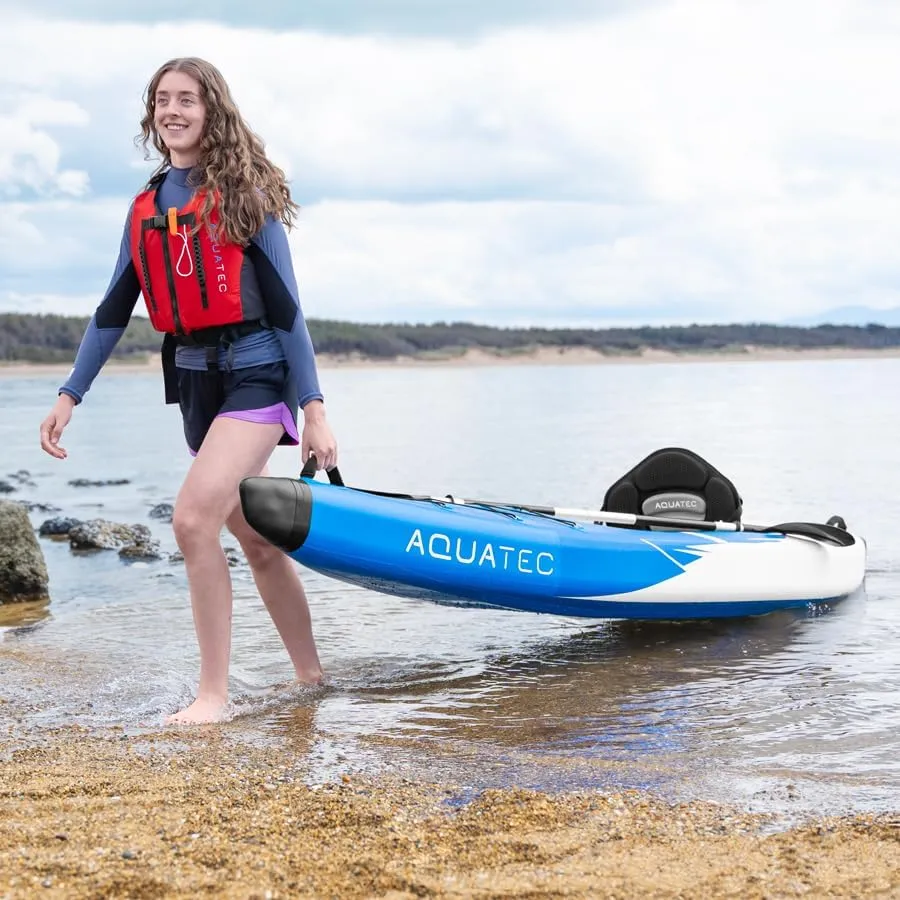 AQUATEC Inflatable Kayaks – Professional & Intermediate Options, Single or Tandem (Double) Seats - Complete with Seats, Paddles, & Accessories – Ideal for Adventure Enthusiasts