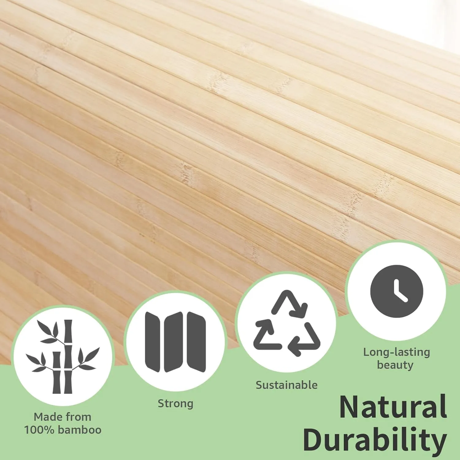 Art3d 48 x 96 Inch Natural Bamboo Wall Panel for Interior Wall Decor, Flexible Pole Wrap Wainscoting Wall Cladding Paneling for Living Room, Bedroom, Office, Kitchen Island, Light-carbonized