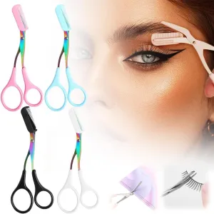 B-All Non-Slip Razor and Precision Scissors - Hair Removal Eyebrow Grooming Kit with Comb for Men & Women