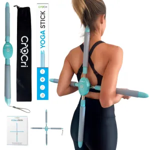 Back Stretcher and Cracker for Pain Relief – Neck Posture Corrector and Spine Alignment Stick – Yoga Stick for Lower Back and Shoulder Pain – Smart Posture Support for Men and Women