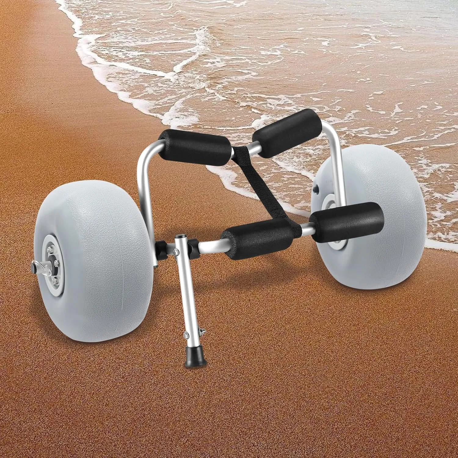 Balloon Beach Sand Tire, 2Pcs Beach Balloon Wheel, Beach Cart Tires, Balloon Wheels Kayak Dolly and Sand Carts, Big Beach Buggy Inflatable Tires (9" X 5"-16mm)
