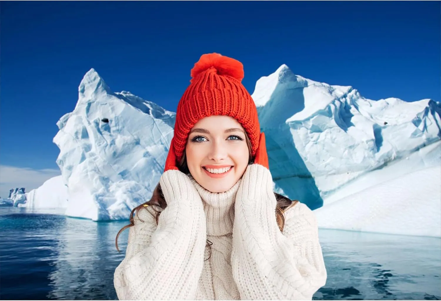 Baocicco 10x8ft White Iceberg Backdrops for Photography Polar Region Snow Wedding Backdrop North Pole Ice Shelf Snow Mountain Backdrops Blue Sky Pure Clean Sea Water Backdrop Photo Shooting Props